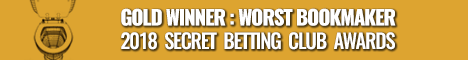 Worst Bookmaker Gold Award - Smart Betting Club